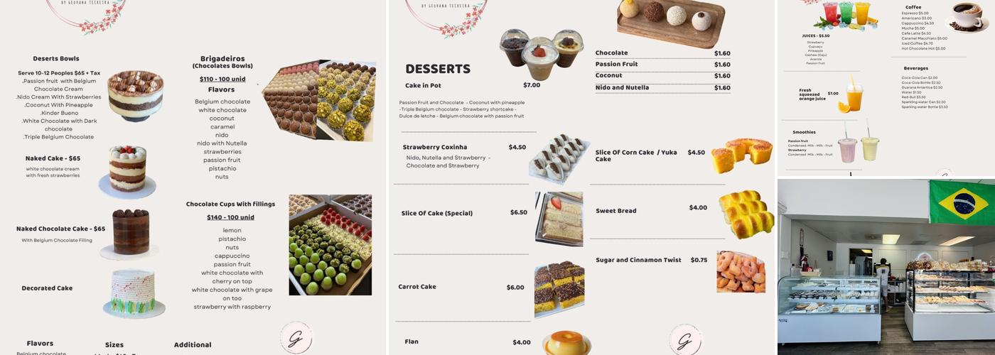 Geo's Gourmet Sweets Menu