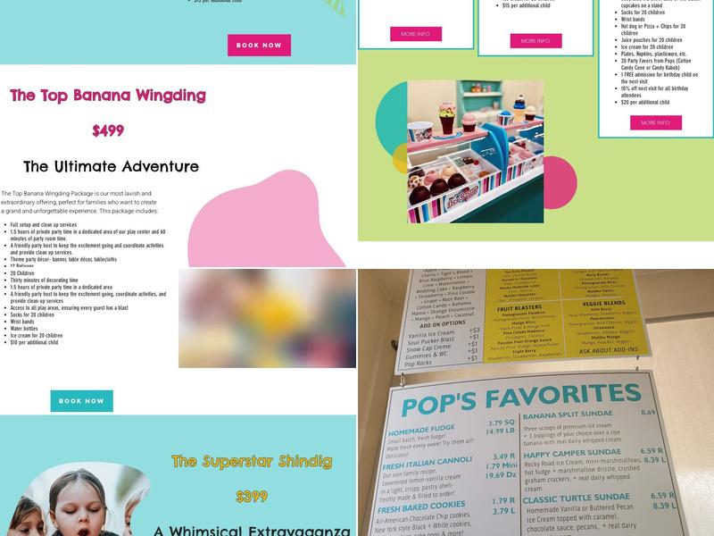 Pop’s Sweet Shop Menu