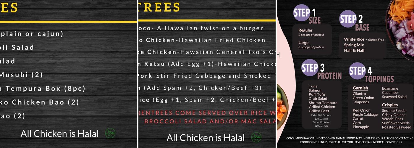 Blowfish Poke & Grill Menu