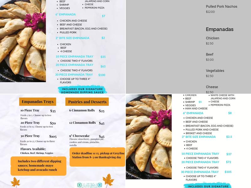 Natalia's pastry shop Menu