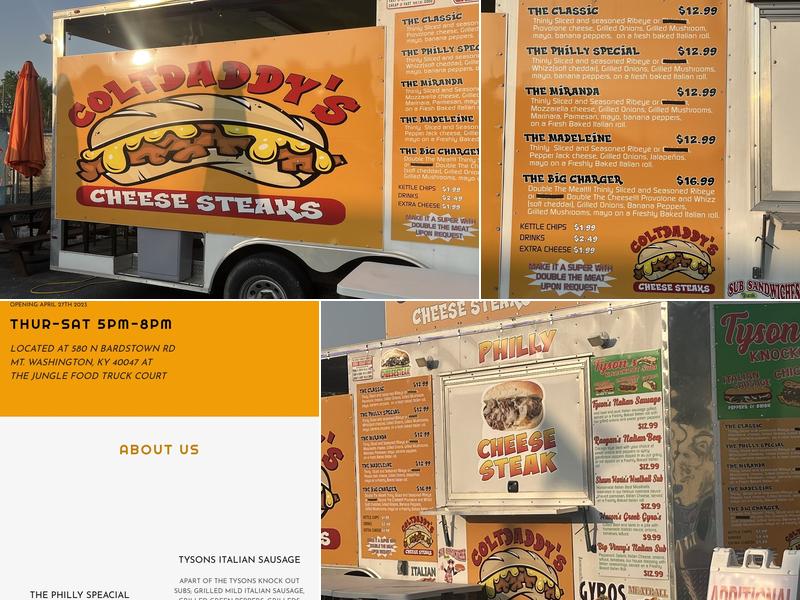 ColtDaddy's Cheese Steak Menu