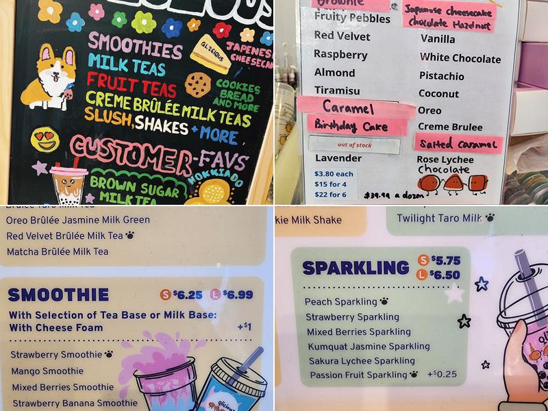 Qlicious Bubble Tea & Pastries (OTR) Menu