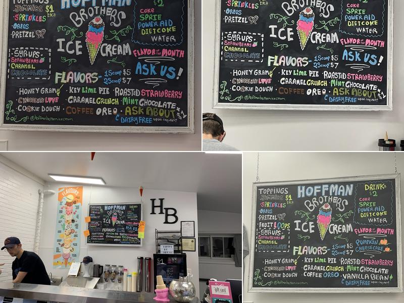 Hoffman Brothers Ice Cream Menu