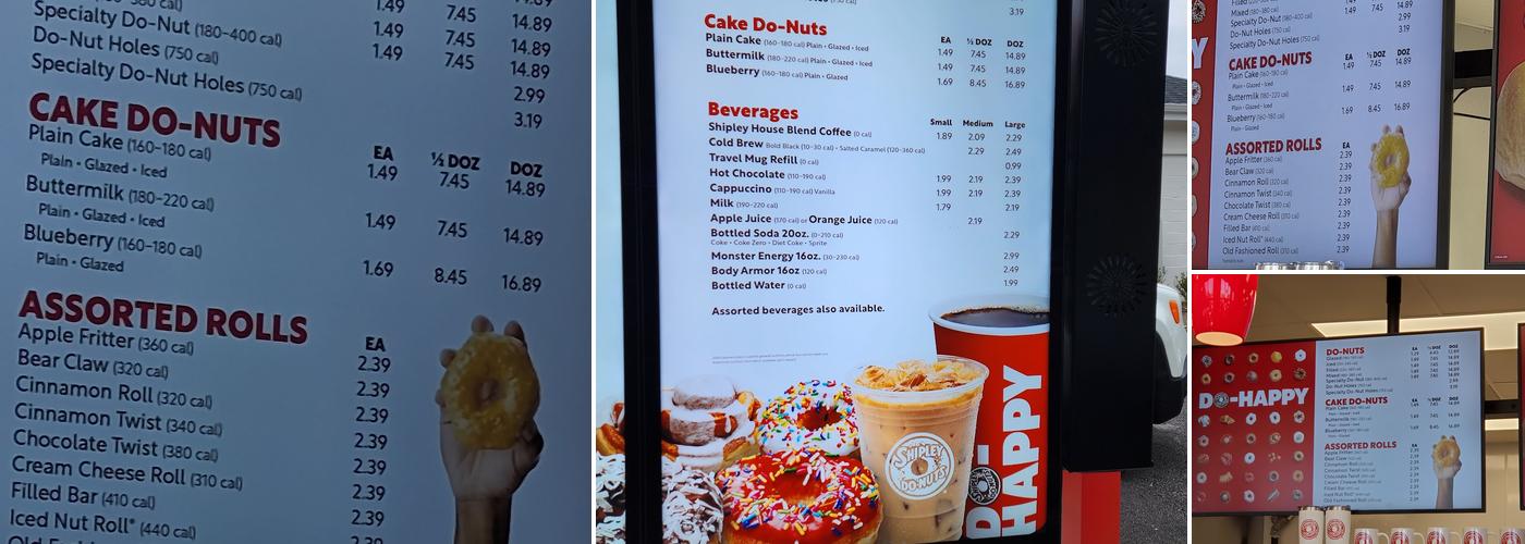 Shipley Do-Nuts Menu