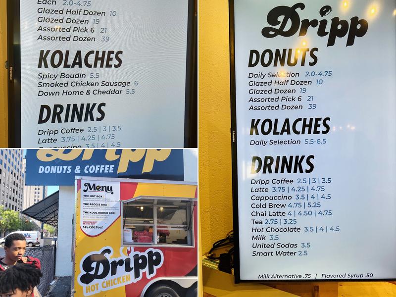 Dripp Donuts and Chicken Menu