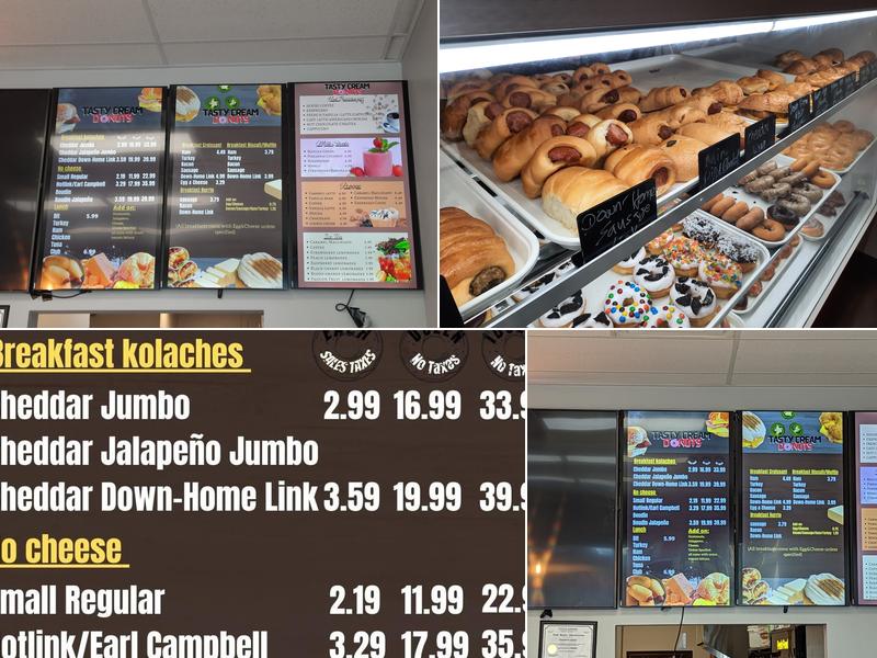 Tasty Creme Donuts Menu