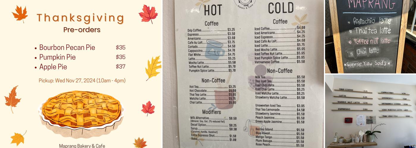 Maprang Bakery & Cafe Menu