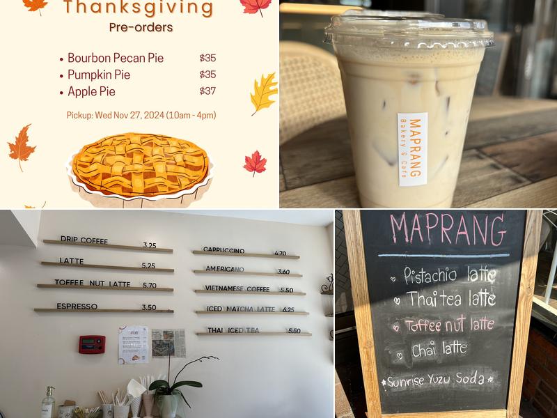 Maprang Bakery & Cafe Menu