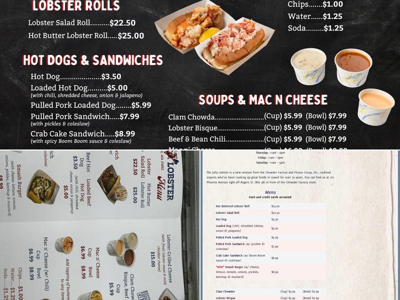 The Jolly Lobster Menu