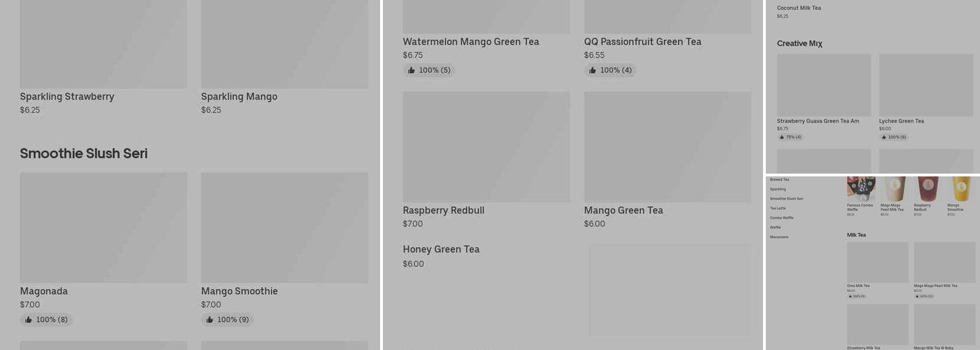 Mago Mago Milk Tea Menu