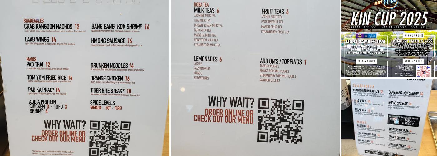 Kin Thai Menu