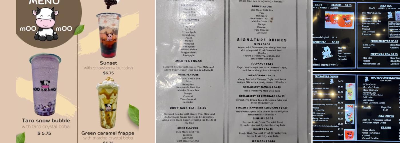 Moo Moo Bubble Tea House Menu
