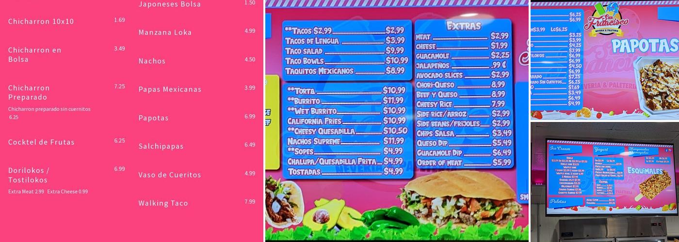 San Francisco Neveria & Paleteria Menu