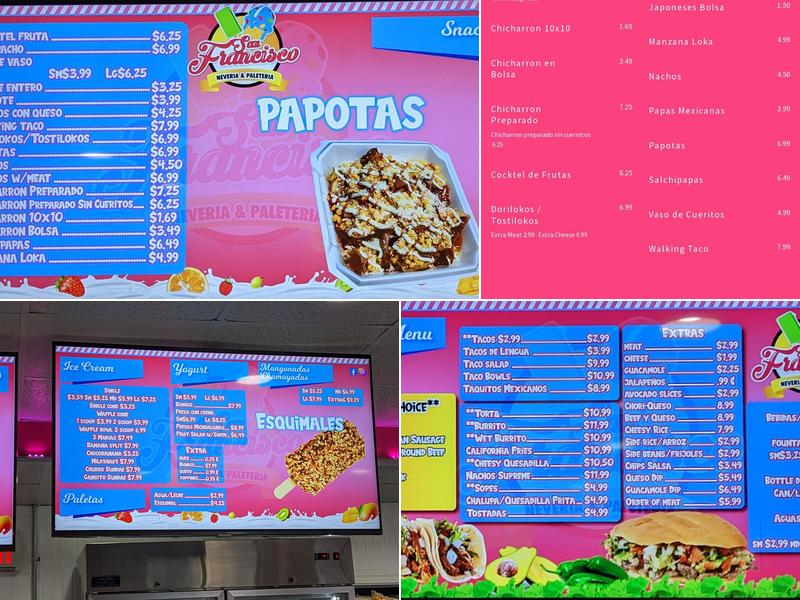 San Francisco Neveria & Paleteria Menu