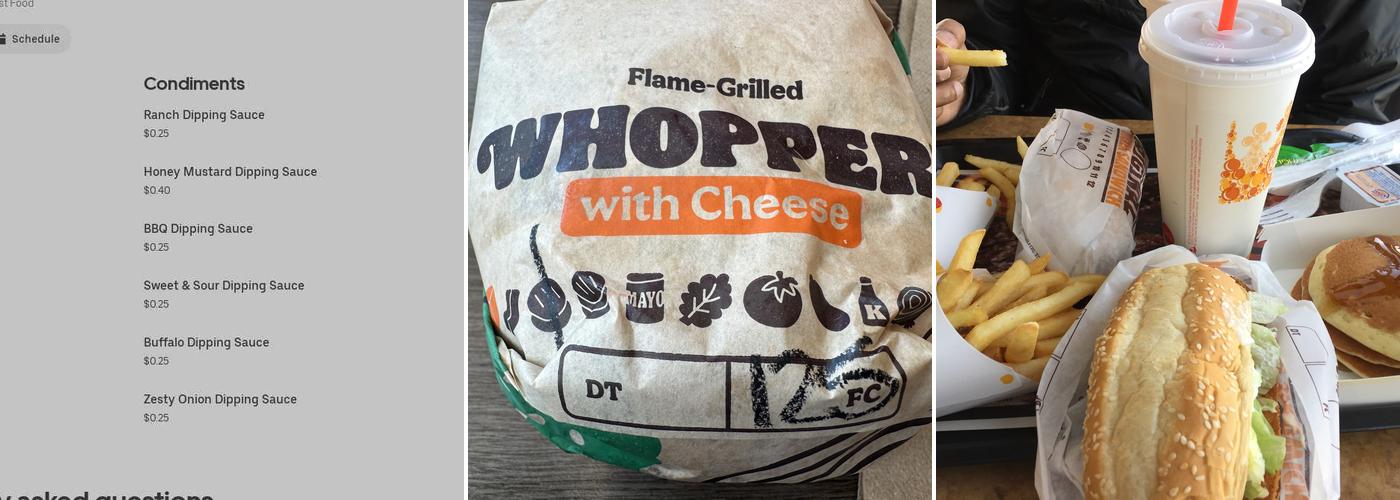 Burger King Menu
