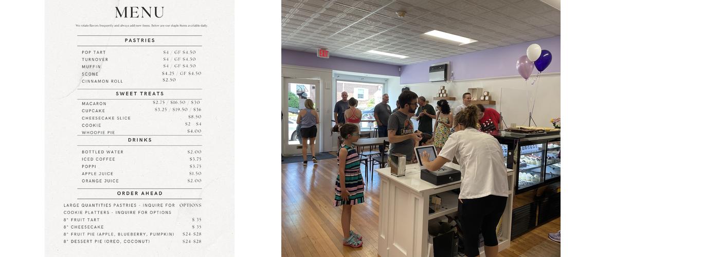 Sweetness and Honey Bakery Menu