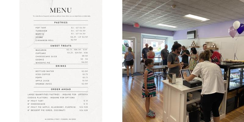 Sweetness and Honey Bakery Menu