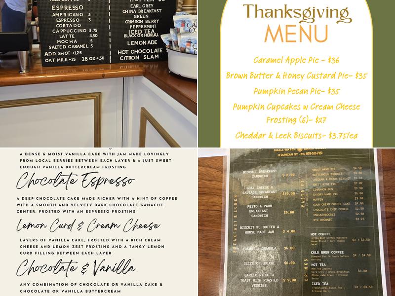 Source Bakery Menu
