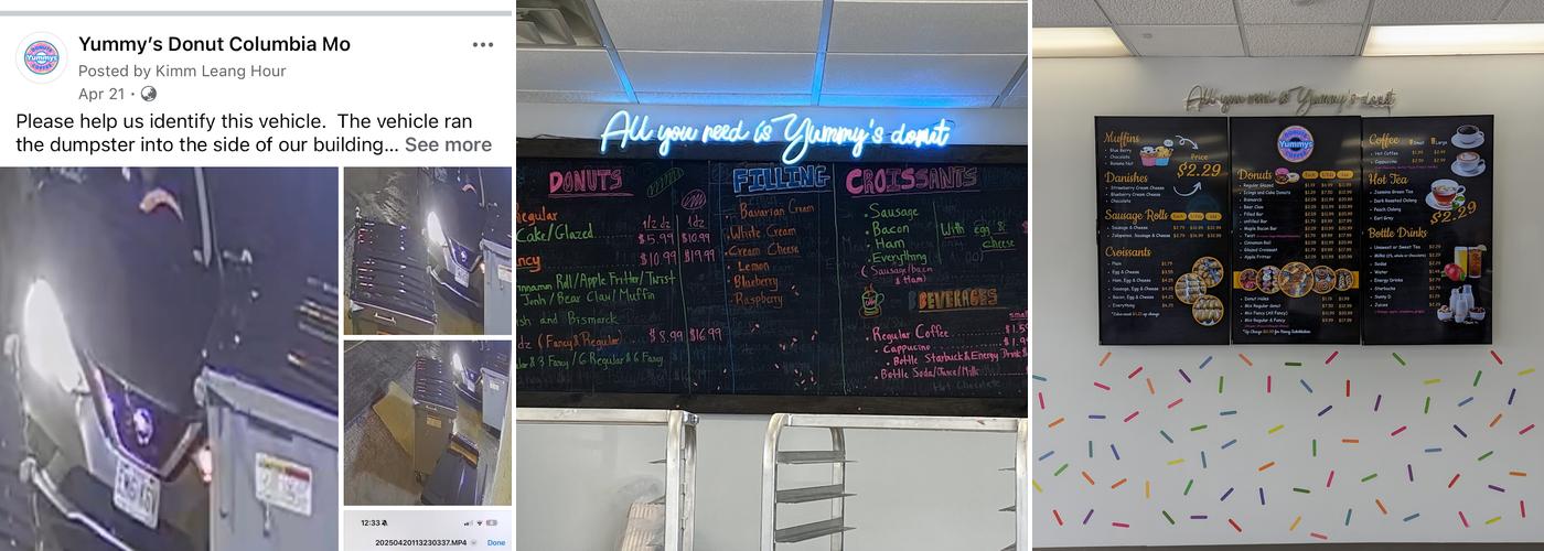 Yummy's Donut Columbia Menu