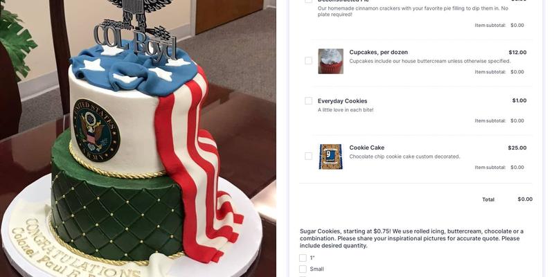 Rocky Hill Cakes, LLC Menu