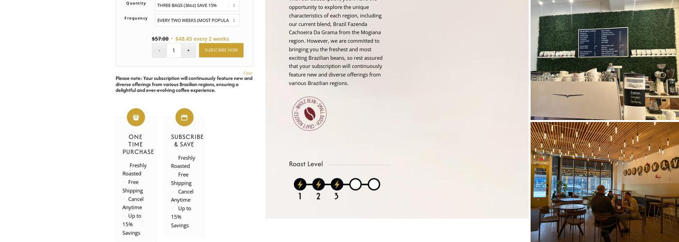 Shortwave Coffee Menu