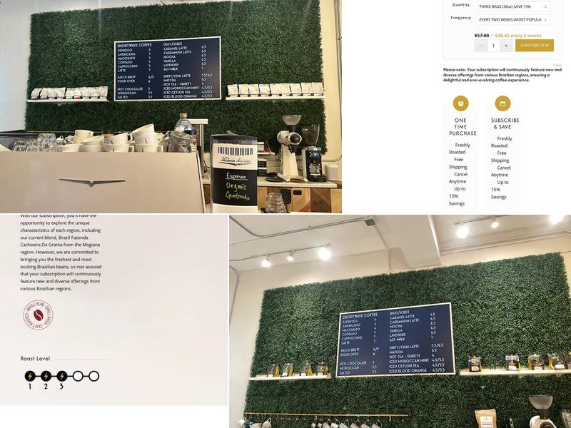 Shortwave Coffee Menu