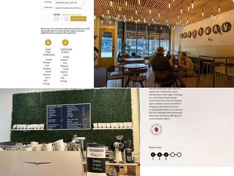 Shortwave Coffee Menu