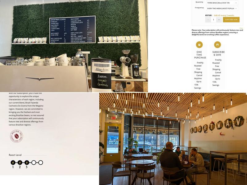 Shortwave Coffee Menu