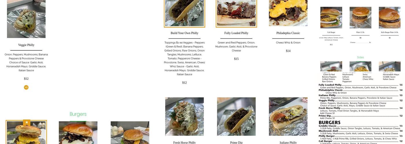 Griddle On The Go Menu