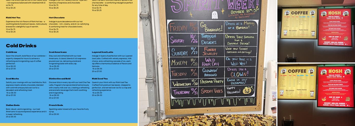 The Clapping Monkey House of Coffee Menu