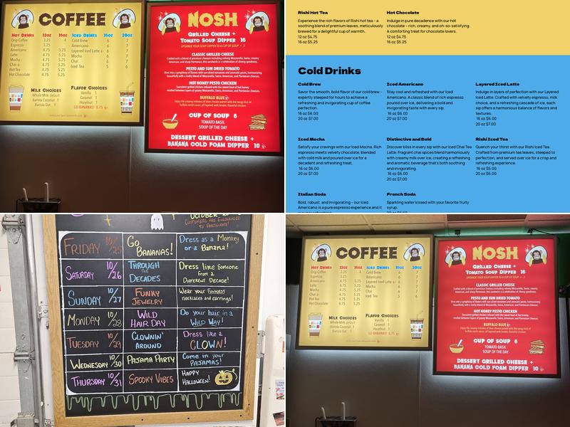 The Clapping Monkey House of Coffee Menu