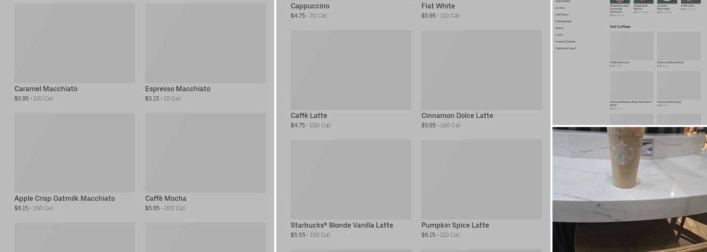 Starbucks Menu