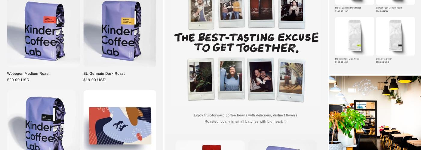 Kinder Coffee Lab Menu