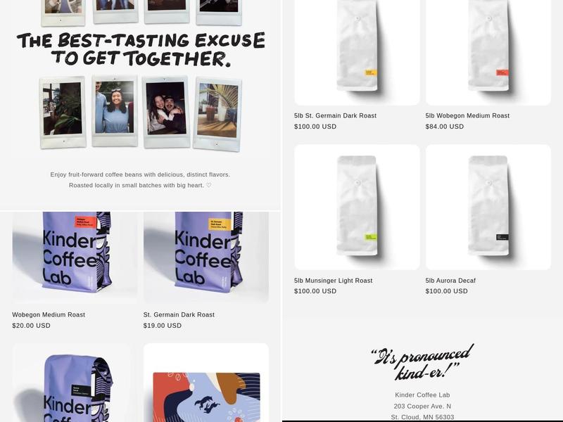 Kinder Coffee Lab Menu