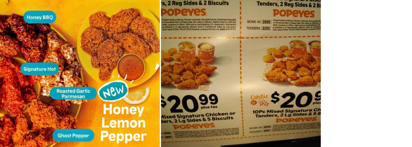 Popeyes Louisiana Kitchen Menu