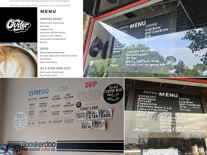 OVDER- Bronxville Menu