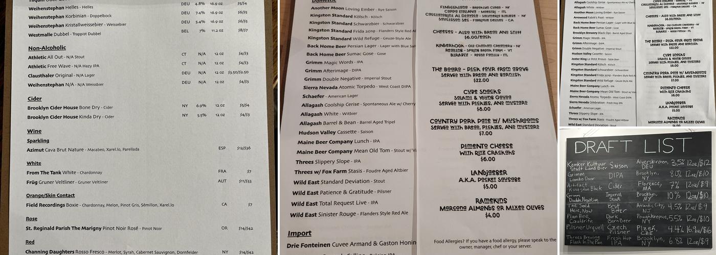 Here Coffee + Beer Menu