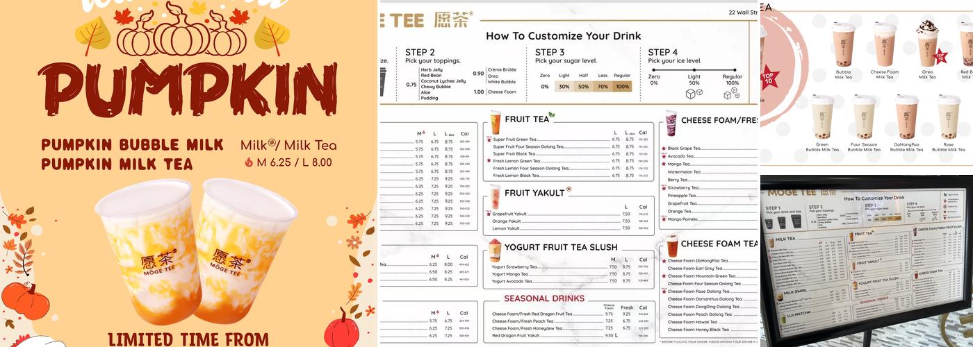 Möge Tee Huntington Menu