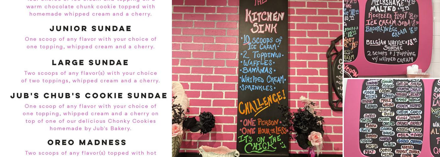 The Ice Cream Chick Menu