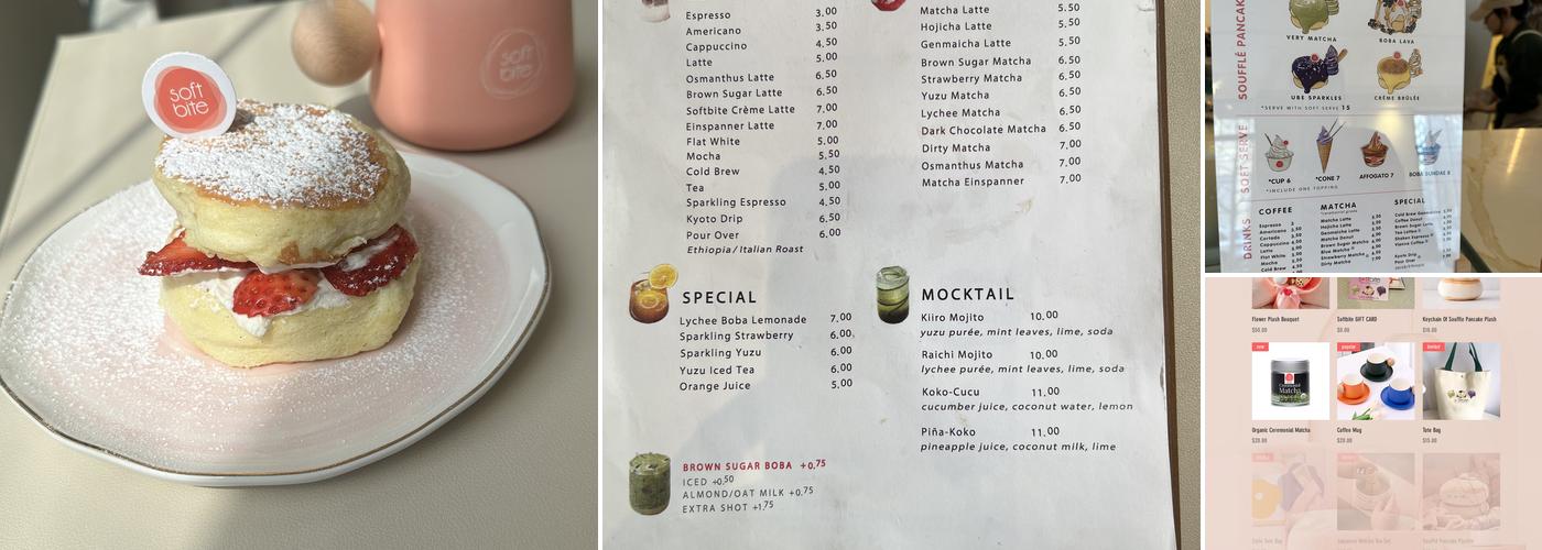 Softbite | Soufflé Pancakes Menu