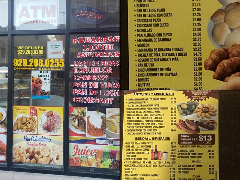 La Casa del Sabor Bakery Restaurant Menu