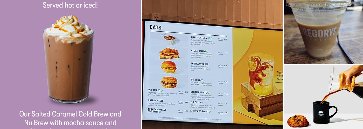 Gregorys Coffee Menu