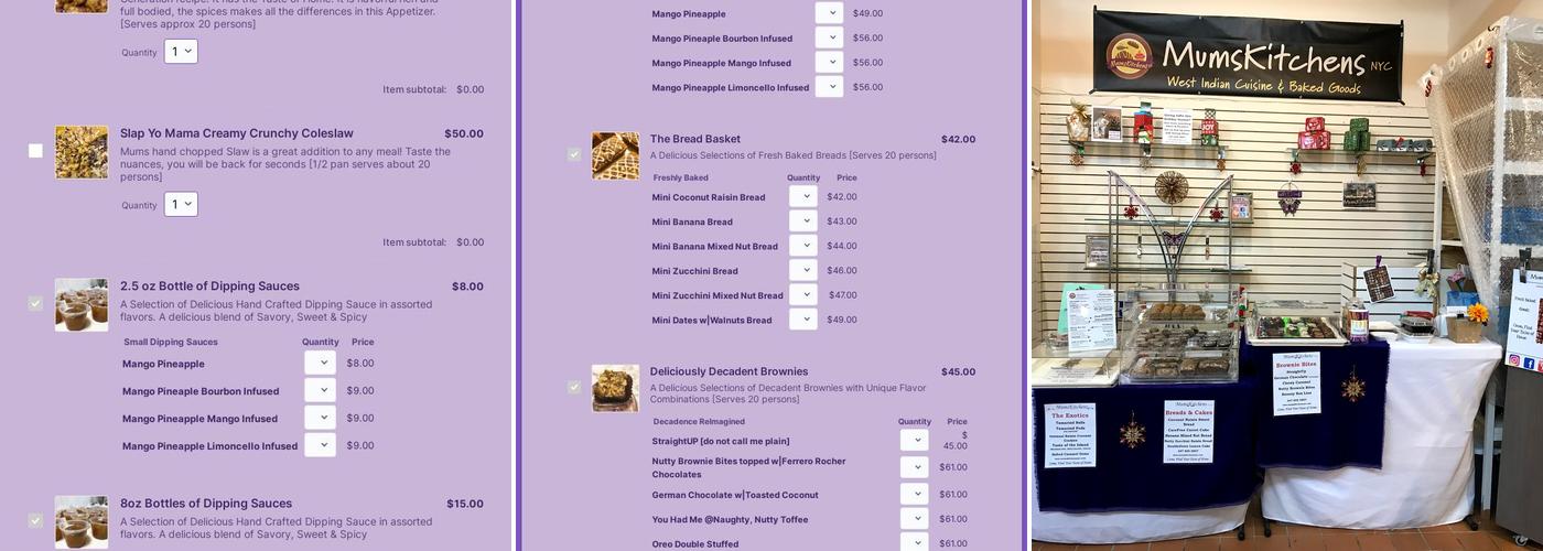 MumsKitchens NYC Menu