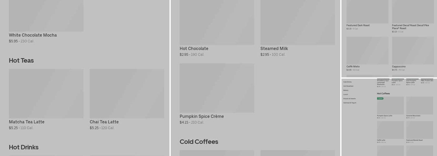 Starbucks Menu