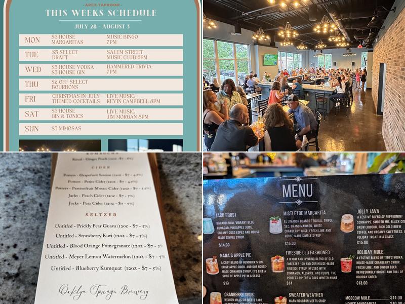 Oaklyn Springs Apex Menu