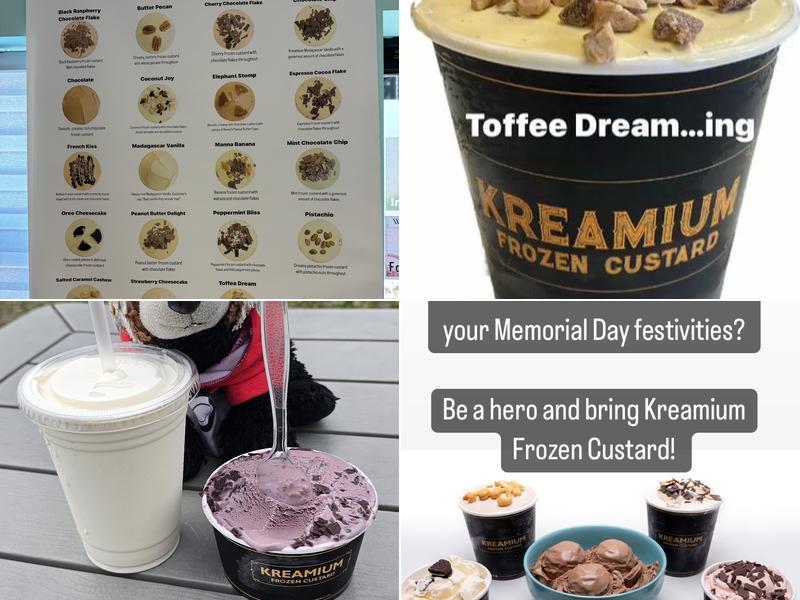Kreamium Frozen Custard Menu