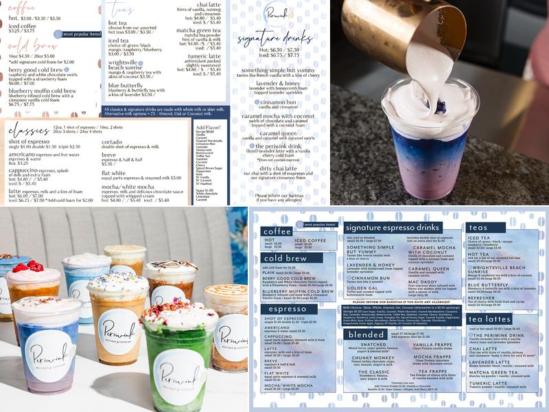 Periwink Menu