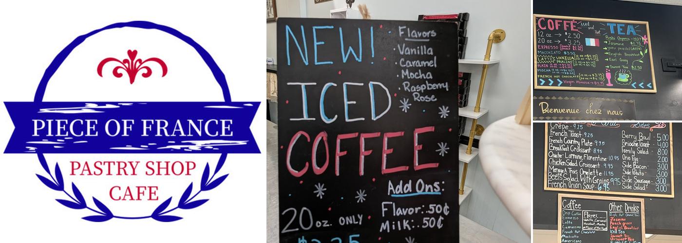 Piece of France Pastry Shop Cafe Menu