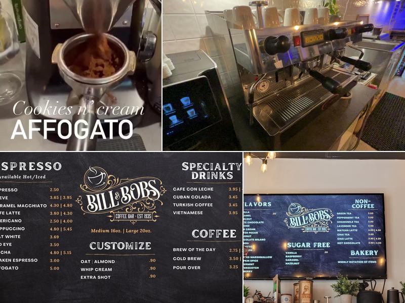 Bill and Bobs Coffee Bar Menu