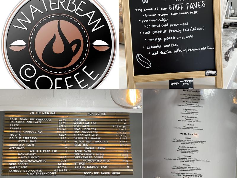 Waterbean Coffee Menu